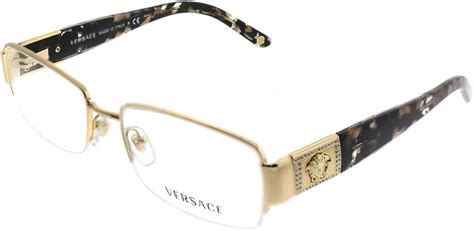 gold clear frame Versace glasses